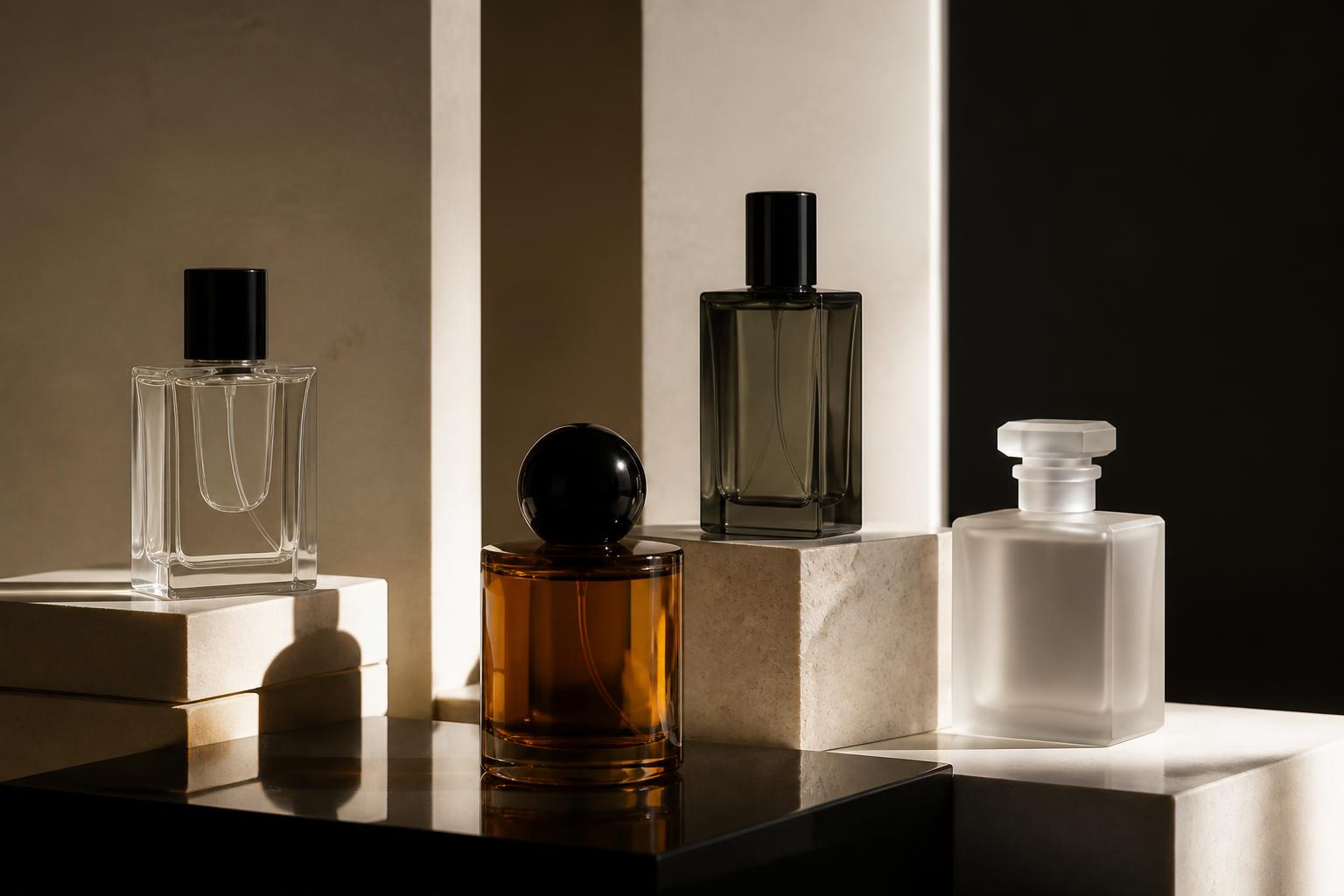 Collection of unbranded fragrance bottles